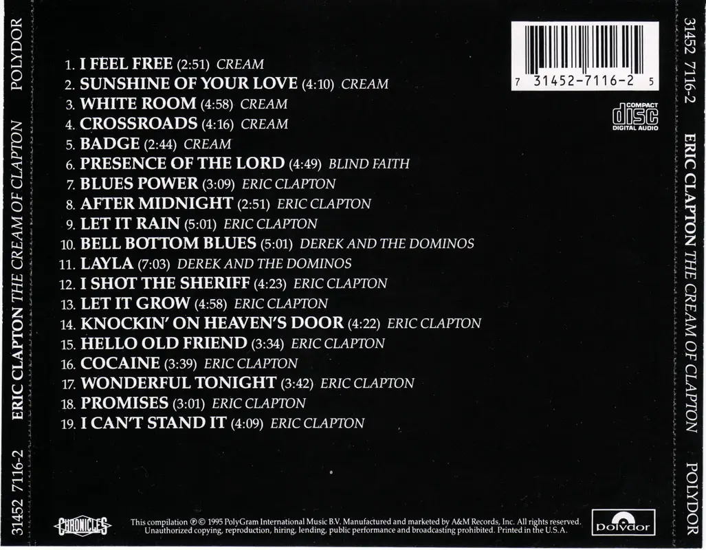 Eric Clapton - The Cream Of Clapton (1995) / AvaxHome