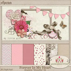 Vintage Mini Scrap Kits: Forever In My Heart & For The Love Of Romance