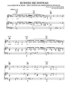 Burned Me Instead (from The Unofficial Bridgerton Musical) - Barlow & Bear (Piano-Vocal-Guitar)