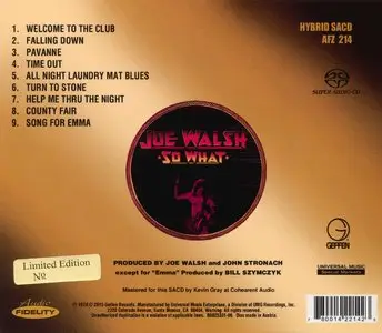 Joe Walsh - So What (1974) [2015 Audio Fidelity SACD AFZ 214]