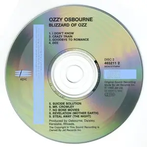 Ozzy Osbourne - Bark At The Moon/Blizzard Of Ozz (1992, EPC 465211 2)