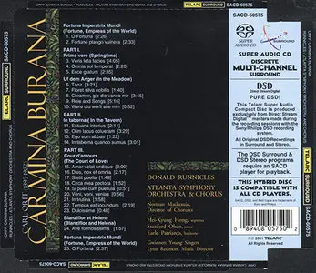 Orff - ASO, Runnicles - Carmina Burana (2001) {Hybrid-SACD // EAC Rip} [Repost]
