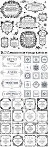 Vectors - Ornamental Vintage Labels 26