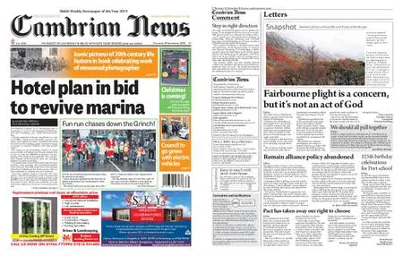 Cambrian News Arfon & Dwyfor – 29 November 2019