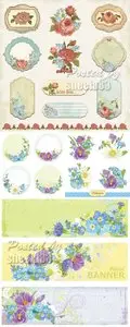 Beautiful Floral Elements Vector