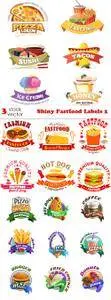 Vectors - Shiny Fastfood Labels 2