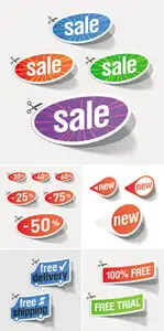 Sale Stickers Vector 2