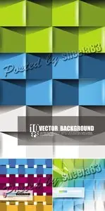 Abstract Cubes Backgrounds Vector