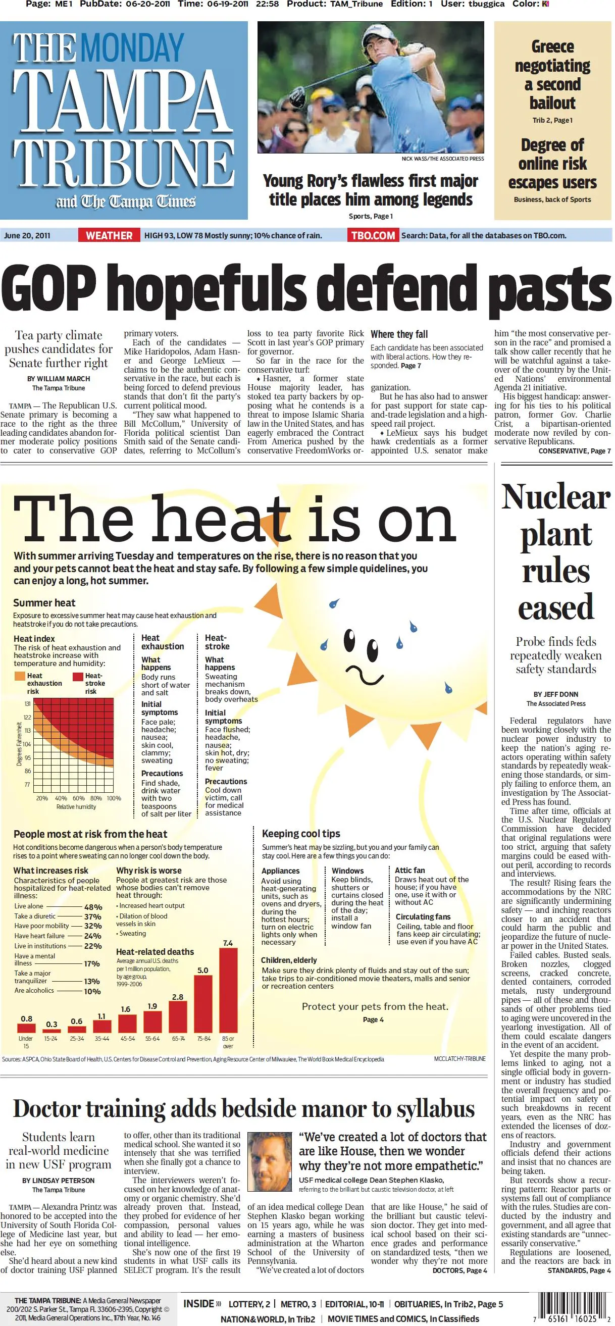 TAMPA TRIBUNE 20 JUNE 2011