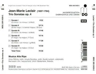 Musica Alta Ripa - Leclair: Trio Sonatas Op.4 (1993)