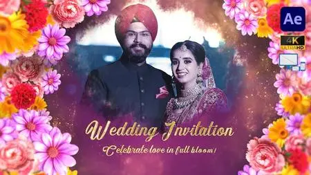 Indian Wedding Invitation Floral Slideshow 50825965