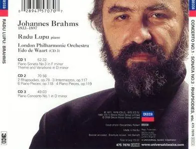 Radu Lupu - Radu Lupu Plays Brahms (2006) {3CD Set Decca 475 7070 rec 1971-1981}