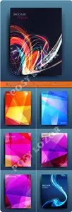 Design business layout for magazine or brochure vector set 41