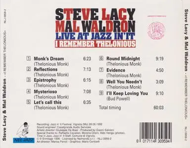 Steve Lacy, Mal Waldron - I Remember Thelonious: Live at Jazz in 'It (1996)