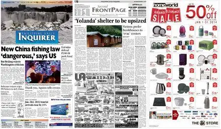 Philippine Daily Inquirer – January 11, 2014