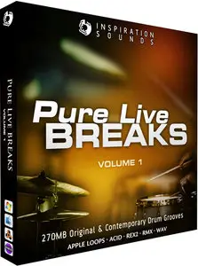 Inspiration Sounds Pure Live Breaks Volume 1 WAV REX AIFF