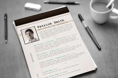 CreativeMarket - Notepad Style Resume