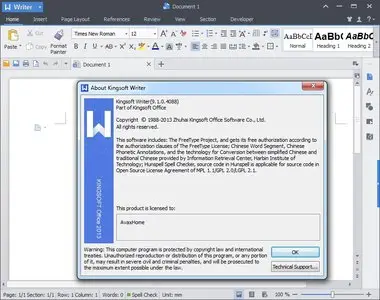 Kingsoft Office Suite 2013 9.1.0.4088
