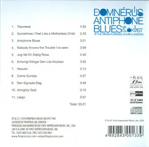 Arne Domnerus & Gustaf Sjökvist - Antiphone Blues [LIM K2HD 026] (1974, remastered 2008) {Repost}