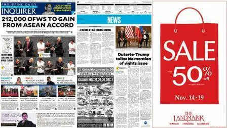 Philippine Daily Inquirer – November 14, 2017