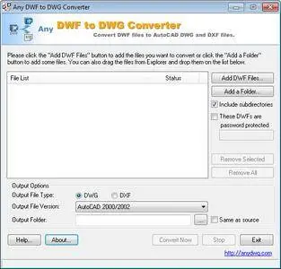 Any DWF to DWG Converter 2018.0