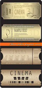 Movie tickets template vector