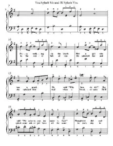 «You Splash Me and I’ll Splash You Beginner Piano Sheet Music» by Alfred Soman