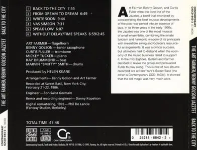 Art Farmer - Back To The City (1986) {Contemporary OJCCD-842-2 rel 1995}