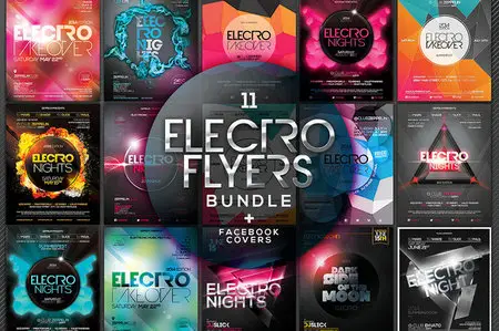 CreativeMarket - Electro Flyers Bundle + FB Covers