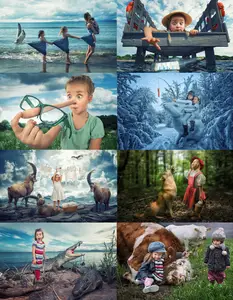 Creative photos with a girl