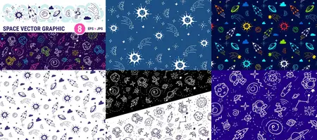 EE - Kid Space Patterns   Vector Set 2PV8HPQ