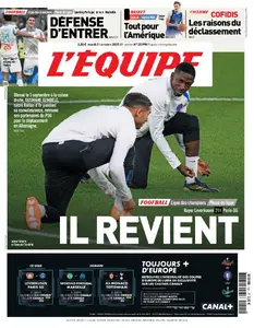 L’equipe du Mardi 21 Octobre 2025