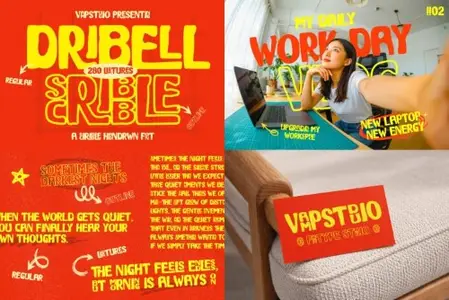 Dribell Scribble – Playful Handdrawn Display Font