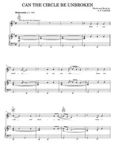 Can The Circle Be Unbroken (Will The Circle Be Unbroken) - Alabama, The Carter Family (Piano-Vocal-Guitar)