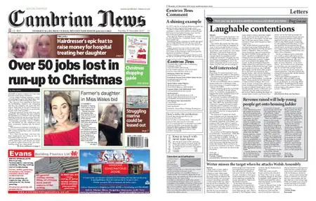Cambrian News Arfon & Dwyfor – 30 November 2018