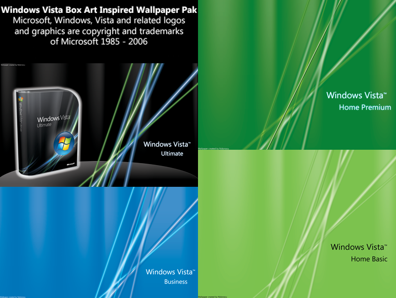 Windows Vista Box Art Pak + Vista RTM Wallpaper