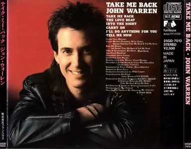 John Warren - Take Me Back (1988) [Japan]