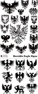 Vectors - Heraldic Eagle Signs