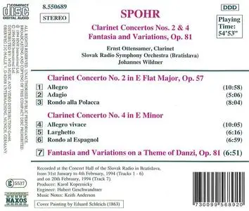 Ernst Ottensamer, Johannes Wildner - Louis Spohr: Clarinet Concertos Nos.2 & 4 (1994)