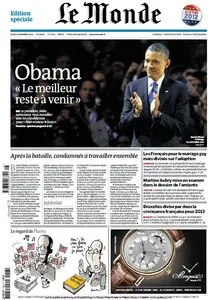 Le Monde du Jeudi 8 Novembre 2012