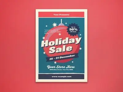 Holiday Sale Flyer Layout 414541984
