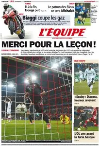 L'Equipe Edition du Vendredi 8 Novembre 2012