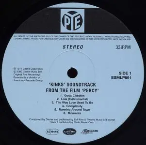 The Kinks – Soundtrack from the film "Percy" (1971) 24-bit/96kHz Vinyl Rip