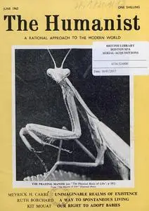 New Humanist - The Humanist, June 1963