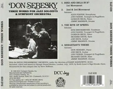 Don Sebesky - Three Works For Jazz Soloists & Symphony Orchestra (1979) {1999 DCC Jazz} **[RE-UP]**