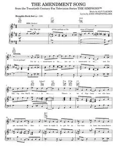 The Amendment Song - Bob Harris, Matt Groening, Paul Francis Webster, The Simpsons, The Simpsons Mov (Piano-Vocal-Guitar