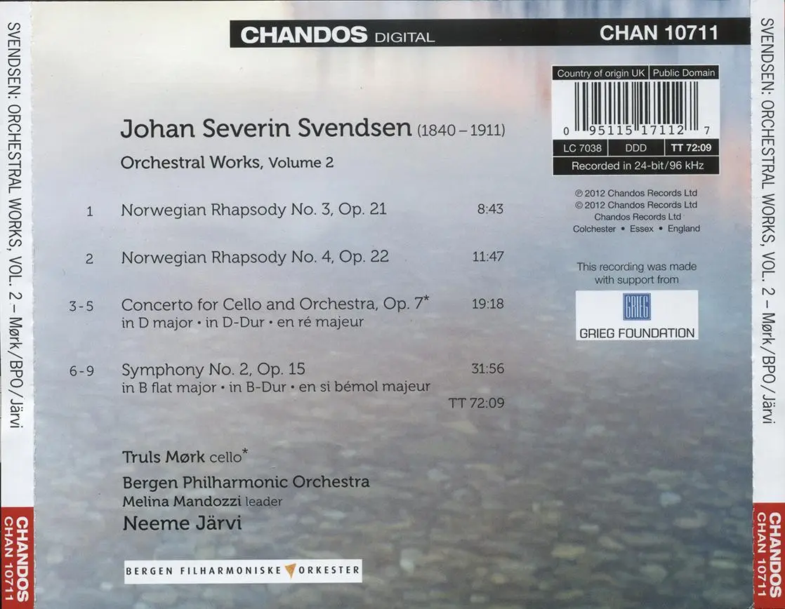 Johan Svendsen - Orchestral Works Vol.2 (2012) {Chandos} [performed by ...