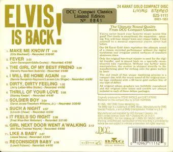 Elvis Presley - Elvis Is Back! (1960) [1997, DCC GZS-1111]