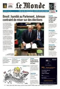 Le Monde du Jeudi 5 Septembre 2019