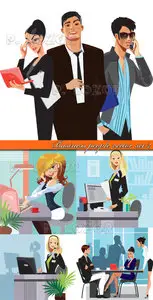 Business people vector set 2